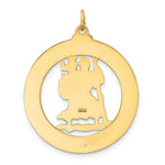 Load image into Gallery viewer, 14K Yellow Gold Saint Christopher Medal Pendant 29mm width
