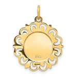 Load image into Gallery viewer, 14K Yellow Gold Saint Michael Medal Charm 19mm width
