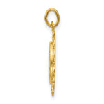 Load image into Gallery viewer, 14K Yellow Gold Saint Theresa Medal Charm 20mm width

