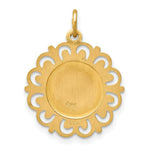 Load image into Gallery viewer, 14K Yellow Gold Saint Theresa Medal Charm 20mm width
