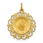 Load image into Gallery viewer, 14K Yellow Gold Saint Francis of Assisi Medal Pendant 19mm width
