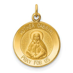 Load image into Gallery viewer, 14K Yellow Gold Mother Cabrini Medal Charm
