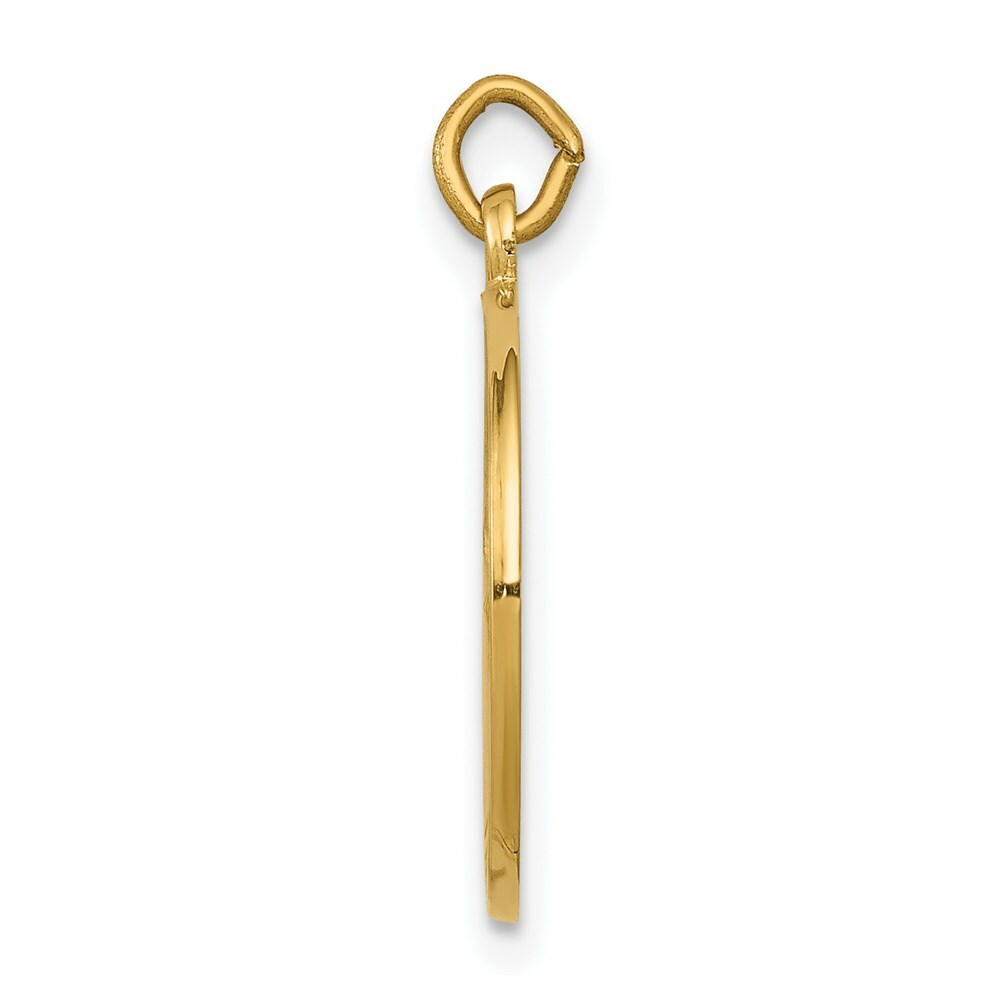 14K Yellow Gold Saint John Baptist Medal Charm 15mm width