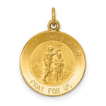 Load image into Gallery viewer, 14K Yellow Gold Saint John Baptist Medal Charm 15mm width
