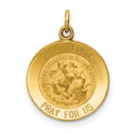 Load image into Gallery viewer, 14K Yellow Gold Saint George Medal Charm 16mm width
