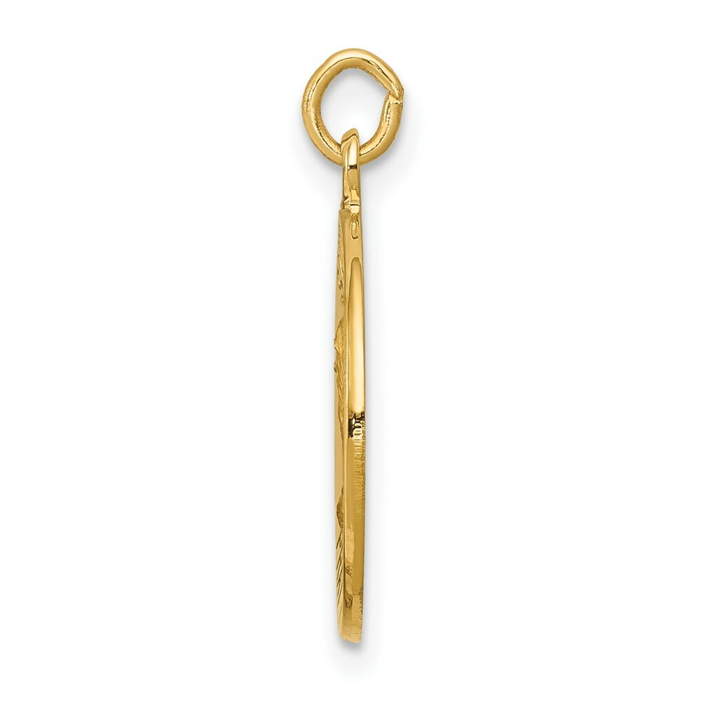 14K Yellow Gold Saint Andrew Medal Charm