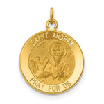 Load image into Gallery viewer, 14K Yellow Gold Saint Andrew Medal Charm
