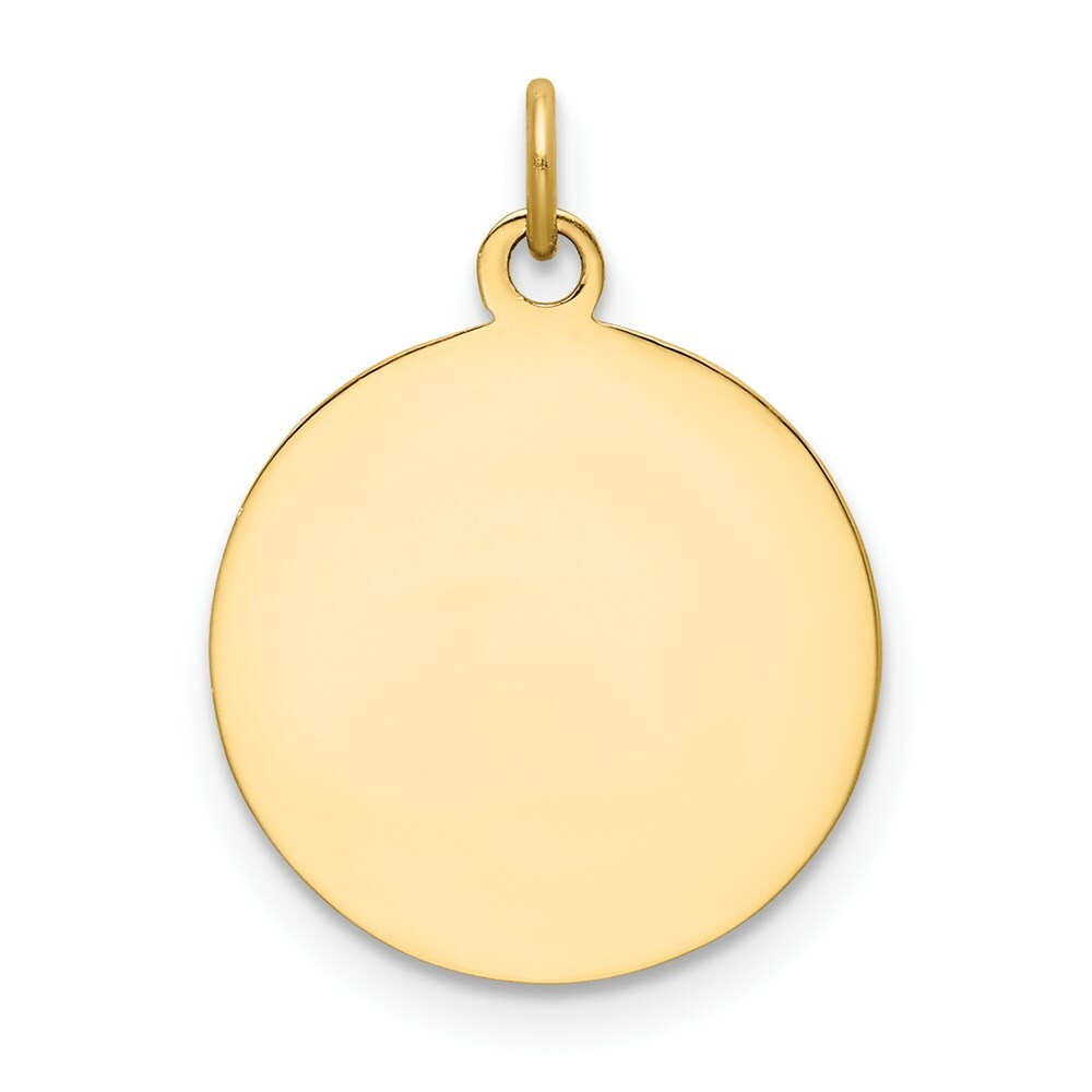 14K Yellow Gold Saint Elizabeth Seton Medal Charm 15mm width