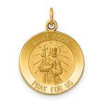 Load image into Gallery viewer, 14K Yellow Gold Saint Roch Medal Charm 15mm width

