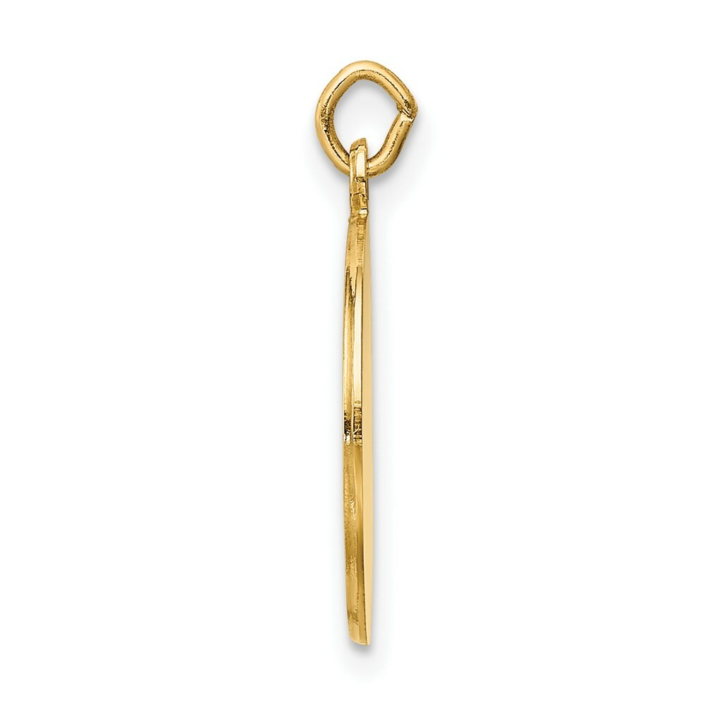 14K Yellow Gold Saint Roch Medal Charm 15mm width