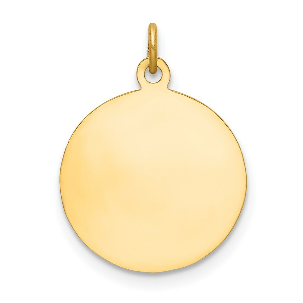 14K Yellow Gold Saint Roch Medal Charm 15mm width