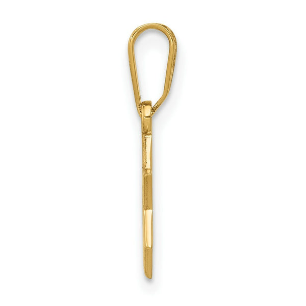 14K Yellow Gold Star of David Pendant 17mm length