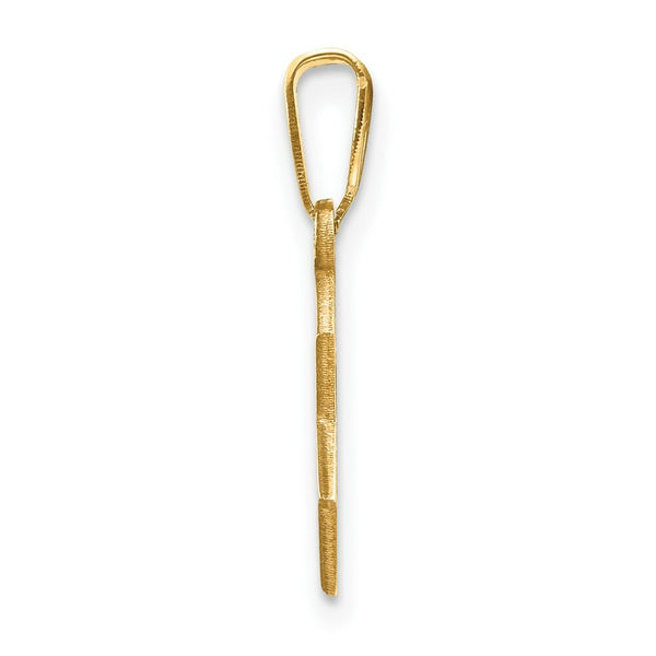 14K Yellow Gold Star of David Pendant 18mm length