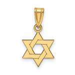 Load image into Gallery viewer, 14K Yellow Gold Star of David Pendant 18mm length
