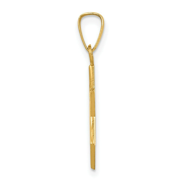 14K Yellow Gold Star of David Pendant 23mm length