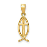 Load image into Gallery viewer, 14K Yellow Gold Ichthus Fish Pendant
