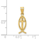 Load image into Gallery viewer, 14K Yellow Gold Ichthus Fish Pendant
