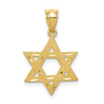 Load image into Gallery viewer, 14K Yellow Gold Solid Satin Star of David Charm
