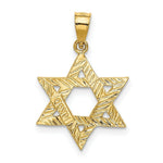 Load image into Gallery viewer, 14K Yellow Gold Solid Satin Star of David Charm
