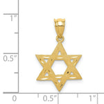 Load image into Gallery viewer, 14K Yellow Gold Solid Satin Star of David Charm
