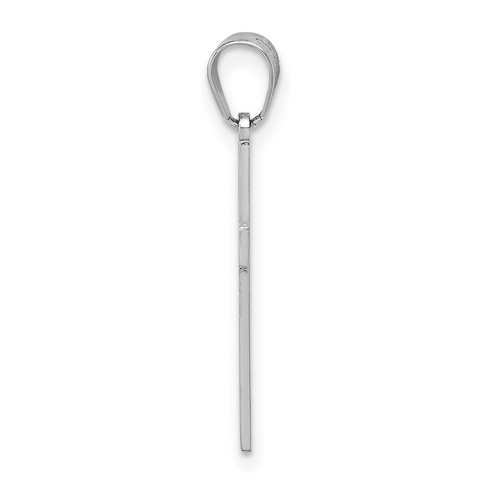 14K White Cross Charm 25mm length