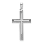 Load image into Gallery viewer, 14K White Cross Charm 37mm length
