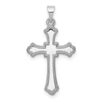 Load image into Gallery viewer, 14K White Gold Budded Cross Charm
