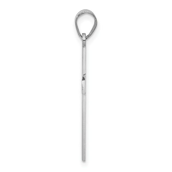 14K White Cross Pendant
