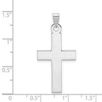Load image into Gallery viewer, 14K White Gold Cross Pendant 36mm length
