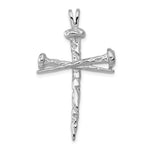 Load image into Gallery viewer, 14K White Gold Cross Charm 42mm length
