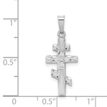 Load image into Gallery viewer, 14K White Gold Eastern Orthodox Cross Charm
