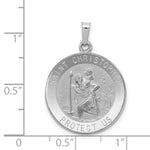 Load image into Gallery viewer, 14K White Gold Saint Christopher Medal Pendant 21mm width
