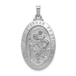 Load image into Gallery viewer, 14K White Gold Saint Christopher Medal Pendant 19mm width
