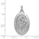 Load image into Gallery viewer, 14K White Gold Saint Christopher Medal Pendant 19mm width
