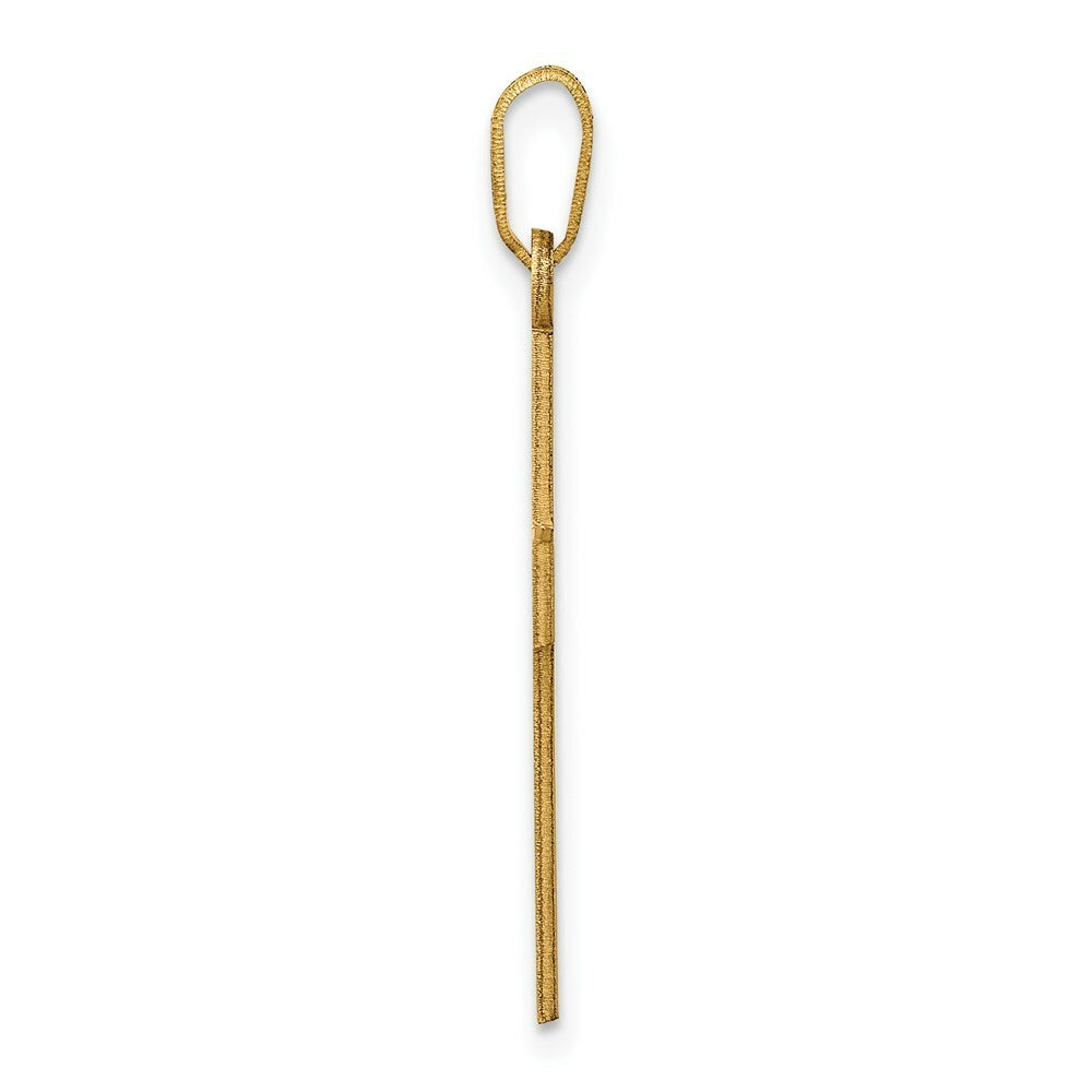 14K Yellow Gold Cross Charm 30mm length