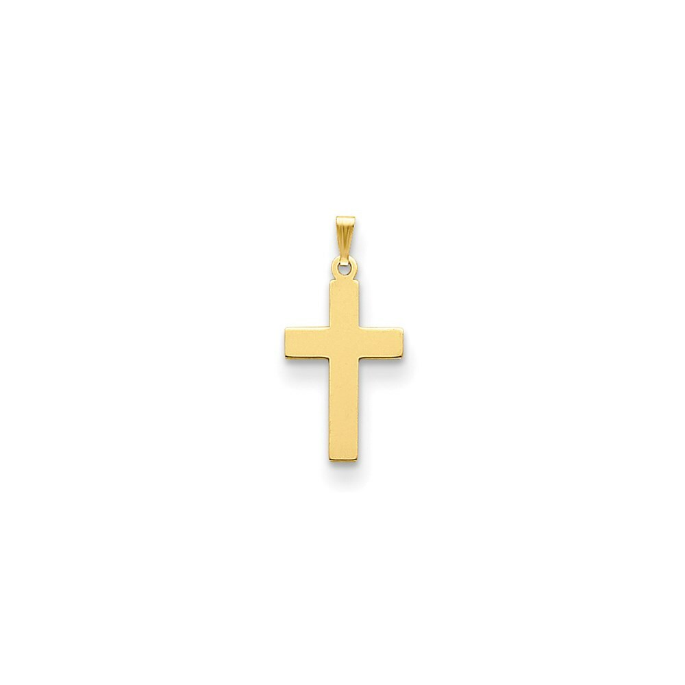 14K Yellow Gold Cross Charm 30mm length