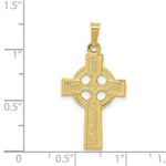 Load image into Gallery viewer, 14K Yellow Gold Celtic Cross Charm 32mm length
