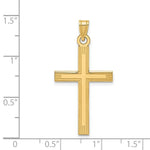 Load image into Gallery viewer, 14K Yellow Gold Cross Charm 37mm length
