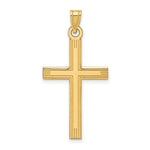 Load image into Gallery viewer, 14K Yellow Gold Cross Charm 37mm length
