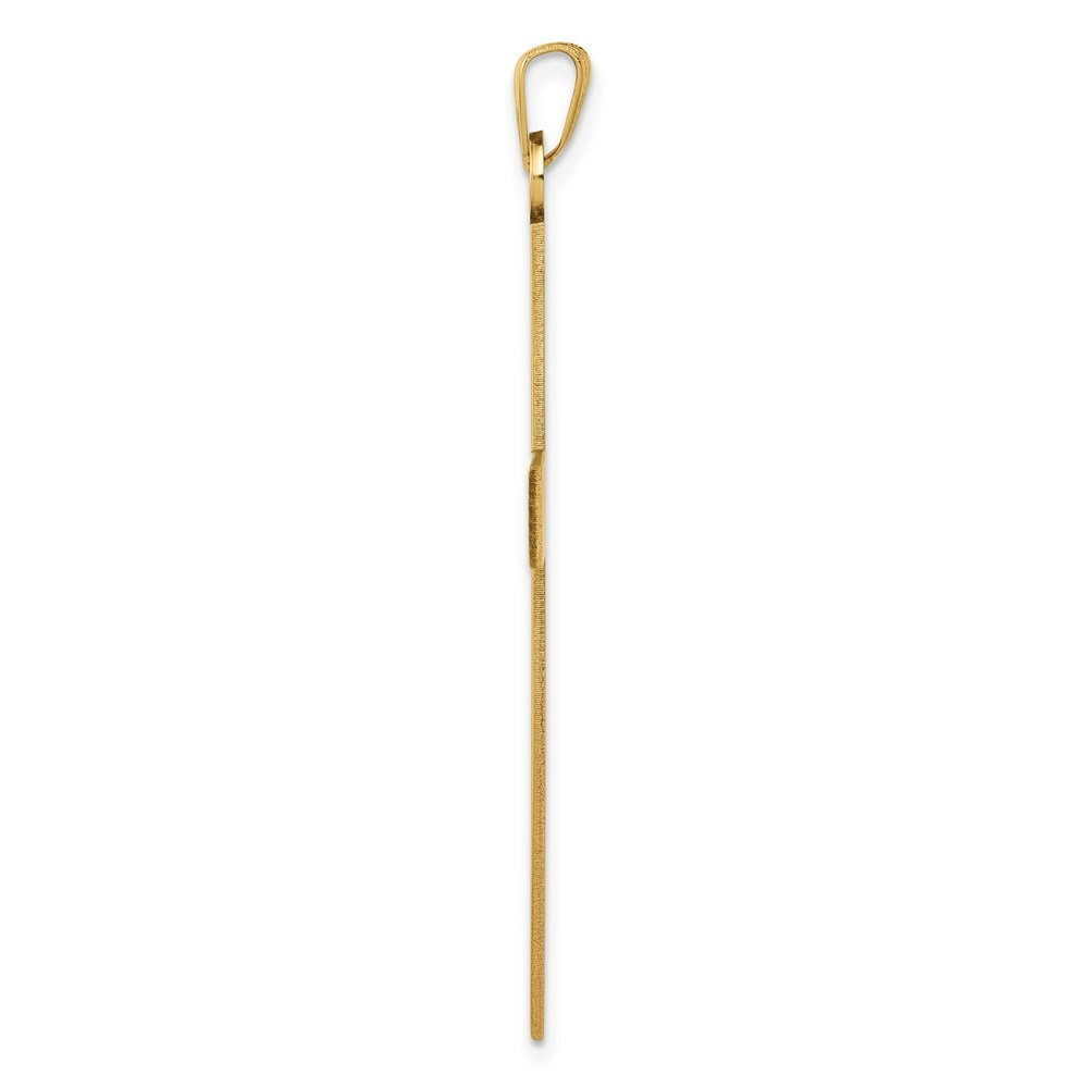 14K Yellow Gold Cross Charm 50mm length