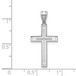 Load image into Gallery viewer, 14K White Gold Cross Pendant 29mm length
