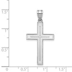 Load image into Gallery viewer, 14K White Gold Cross Pendant 36mm length
