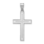 Load image into Gallery viewer, 14K White Gold Cross Pendant 36mm length
