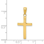 Load image into Gallery viewer, 14K Yellow Gold Polished Cross Charm 28mm length
