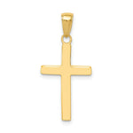 Load image into Gallery viewer, 14K Yellow Gold Polished Cross Charm 28mm length
