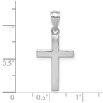 Load image into Gallery viewer, 14k White Gold Polished Cross Charm Pendant
