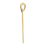 Load image into Gallery viewer, 14K Yellow Gold Polished Cross Pendant 35mm length

