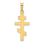Load image into Gallery viewer, 14K Yellow Gold Eastern Orthodox Cross Charm 27mm length
