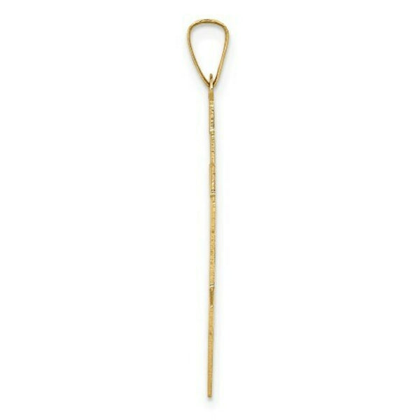 14K Yellow Gold Eastern Orthodox Cross Charm 34mm length