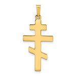 Load image into Gallery viewer, 14K Yellow Gold Eastern Orthodox Cross Charm 34mm length
